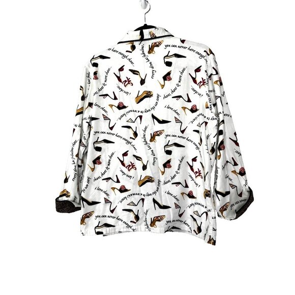 Delicates Designer Shoe Flannel M Pajama Set Red Leopard Nova Check Mobwife - Picture 2 of 16